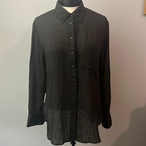 Long sleeve Free People slouchy button down shirt
